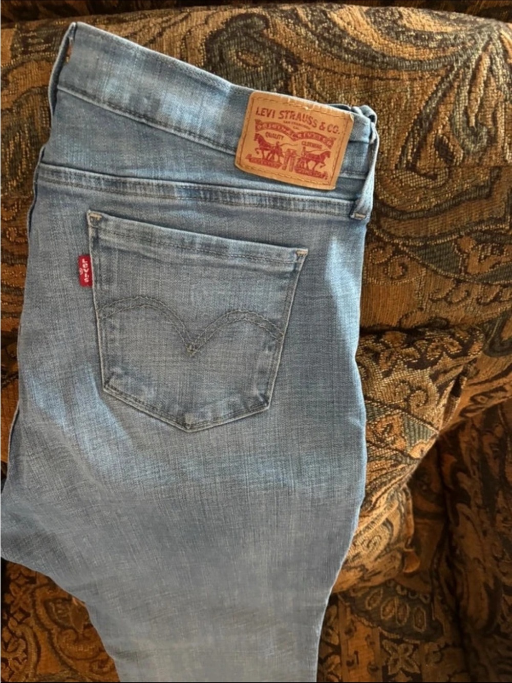 Levi's women Light Blue Slim Straight Jeans with Classic Pocket